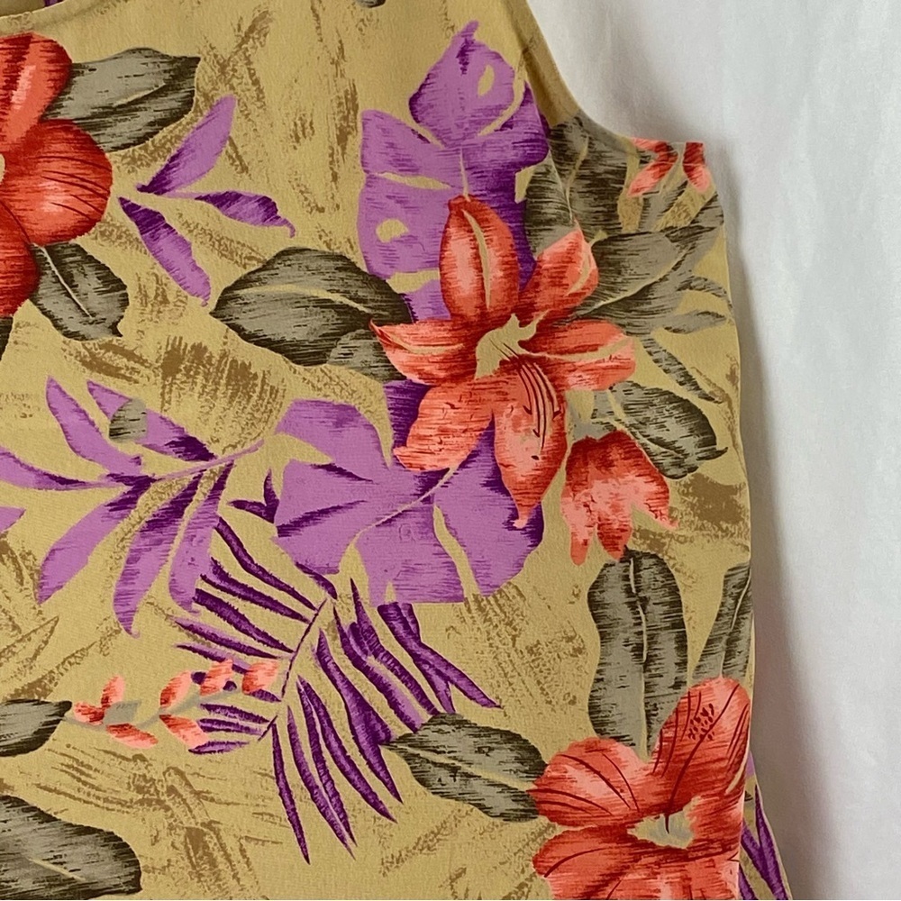 Kasper For A.S.L. Floral Sleeveless Tank Top Multicolor Size 10 - Picture 11 of 16